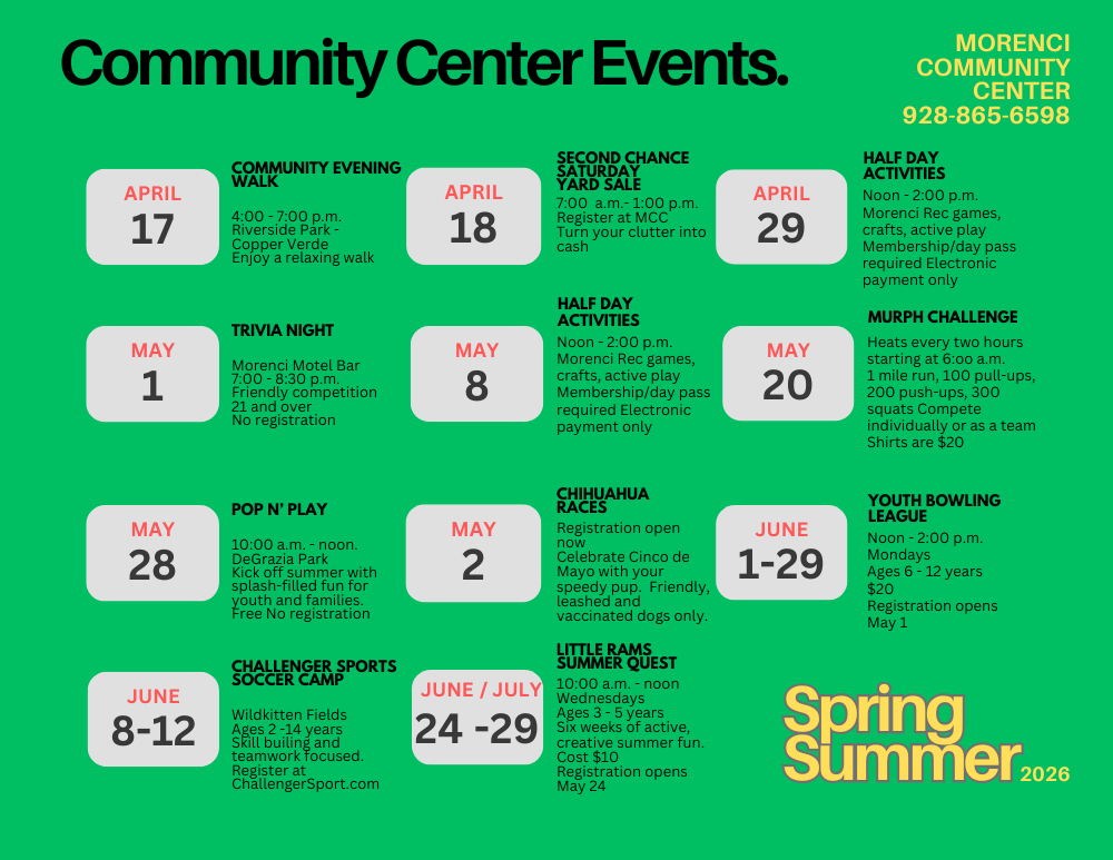 Spring/Summer Happenings 2026