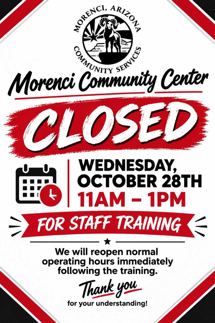 Morenci Community Center Closure